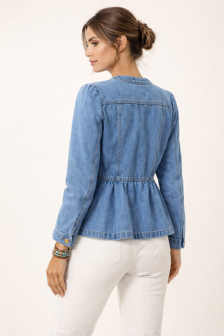 Leslie | Slim-Fit Denim Jean Jacket for Women