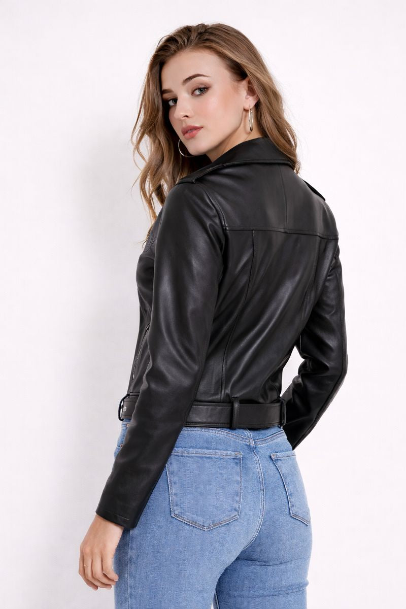Maggie | Zip-Up Faux Leather Jacket for Women