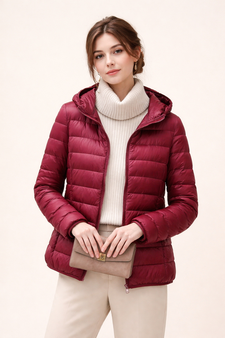 Carol | Cropped Hooded Quilted Jacket for Women