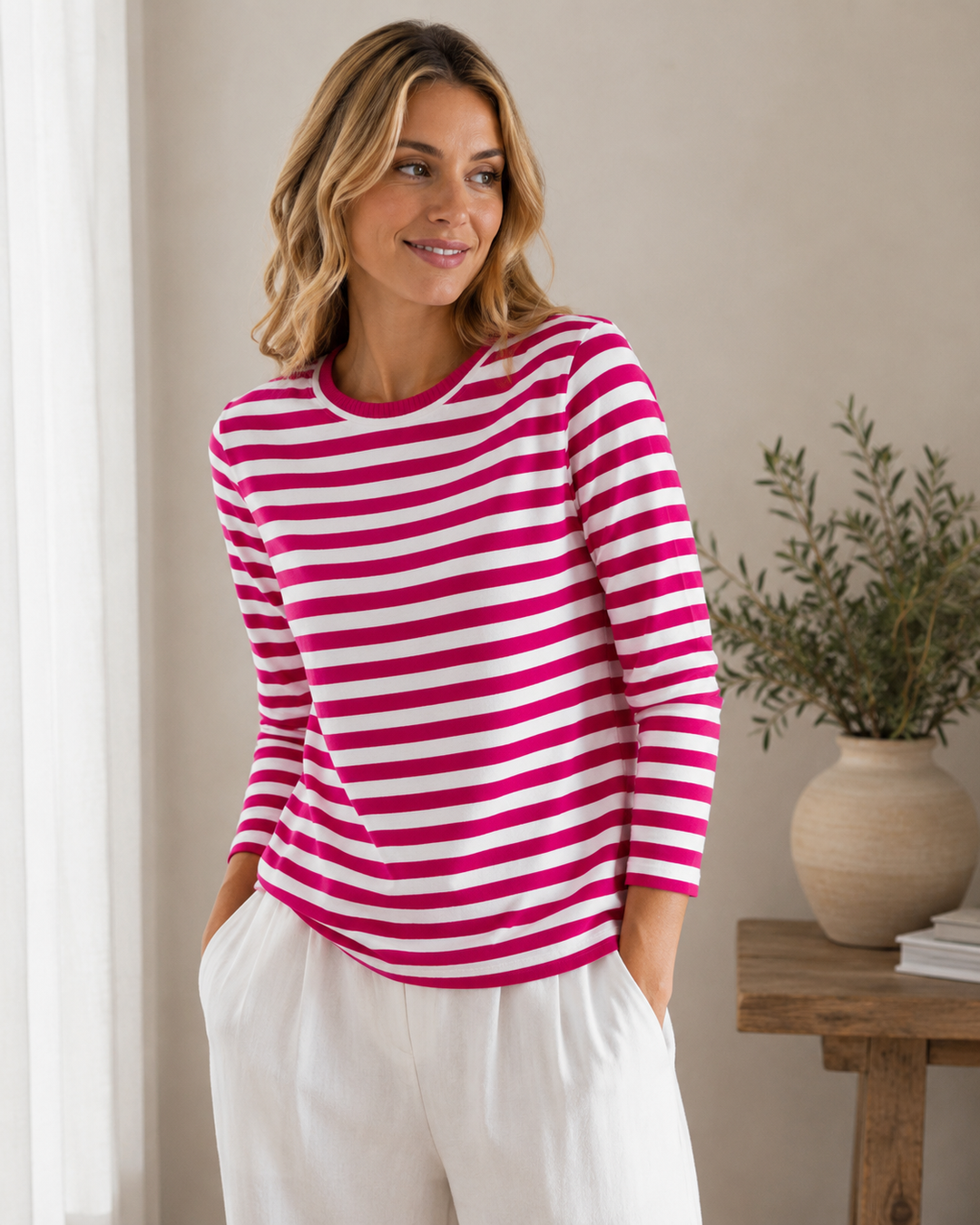 Adele | Striped Knit Top for Women