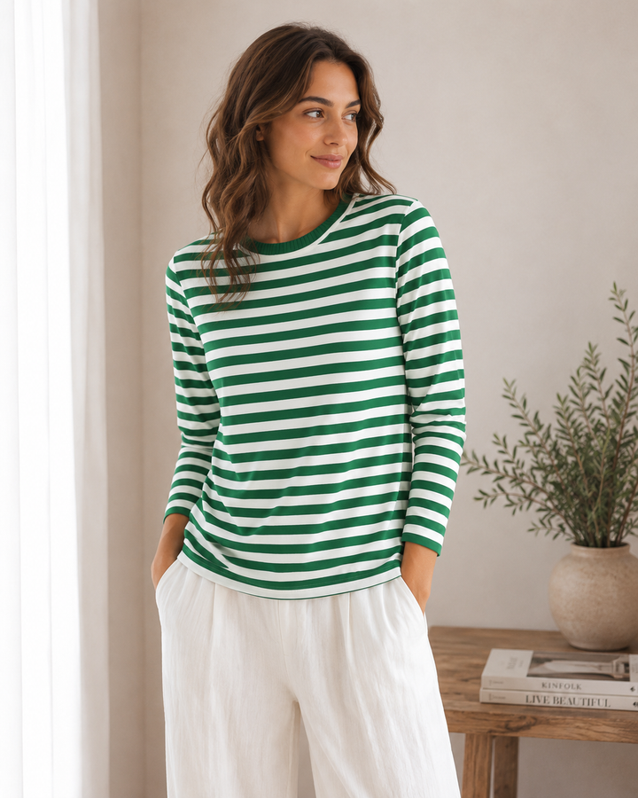 Adele | Striped Knit Top for Women