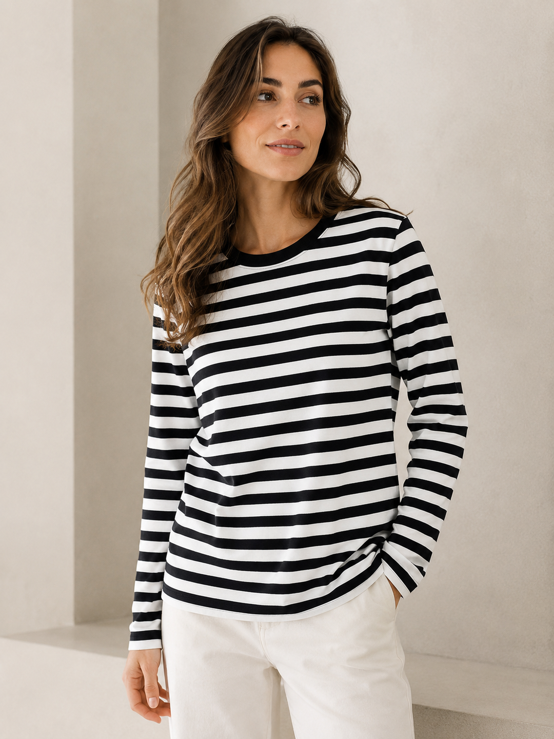 Adele | Striped Knit Top for Women
