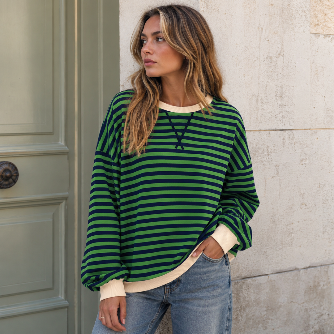 Beatrice | Oversized Striped Sweatshirt for Women