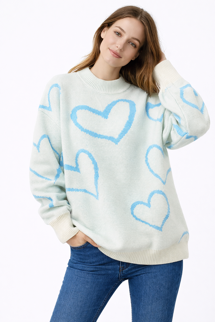 Melanie | Oversized Crew Neck Sweater for Women