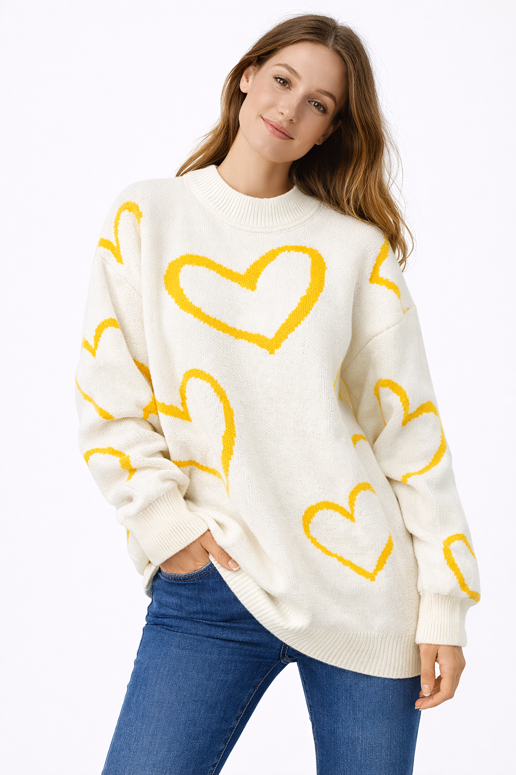 Melanie | Oversized Crew Neck Sweater for Women