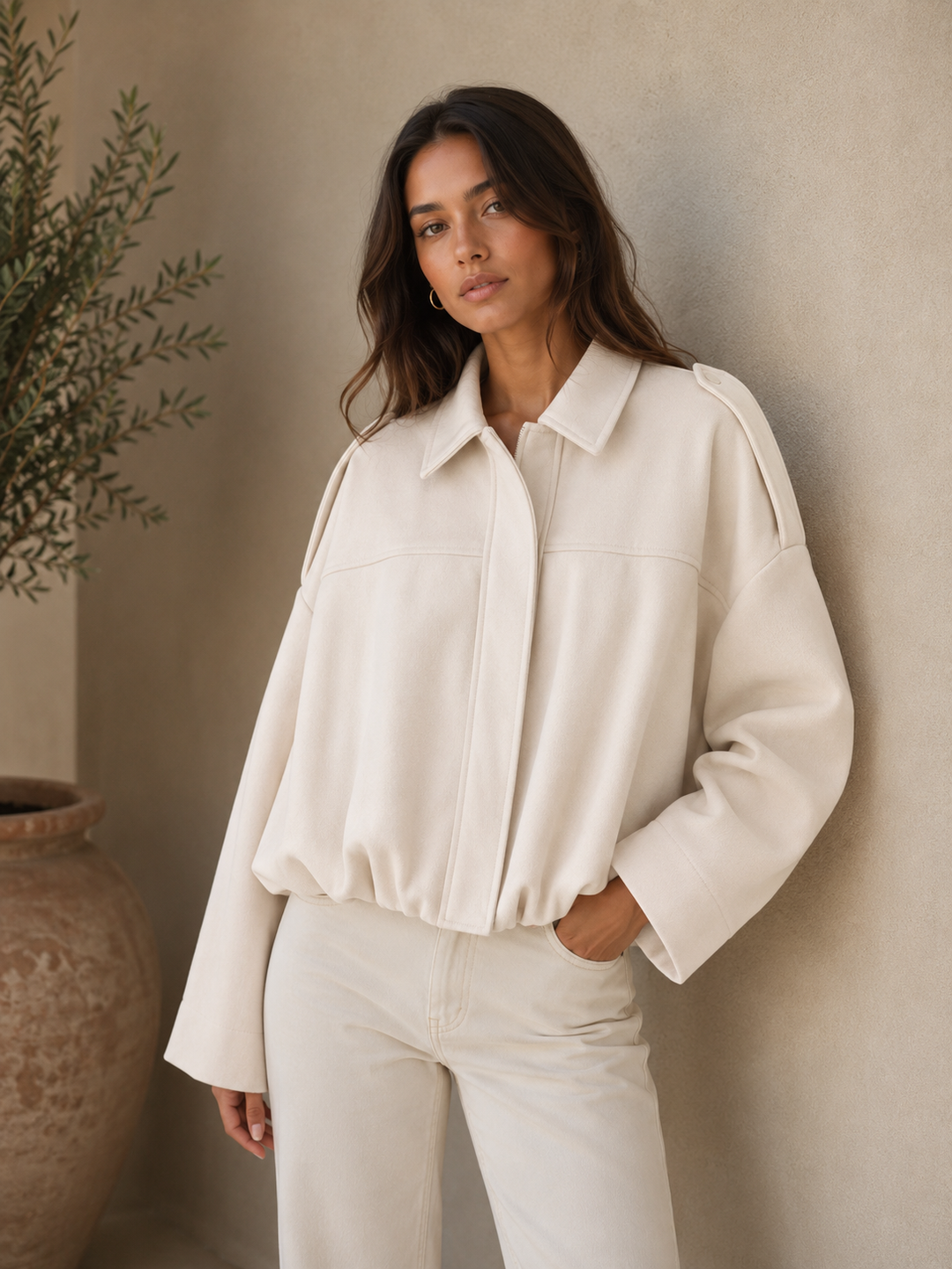 Danielle | Cropped Oversized Jacket for Women