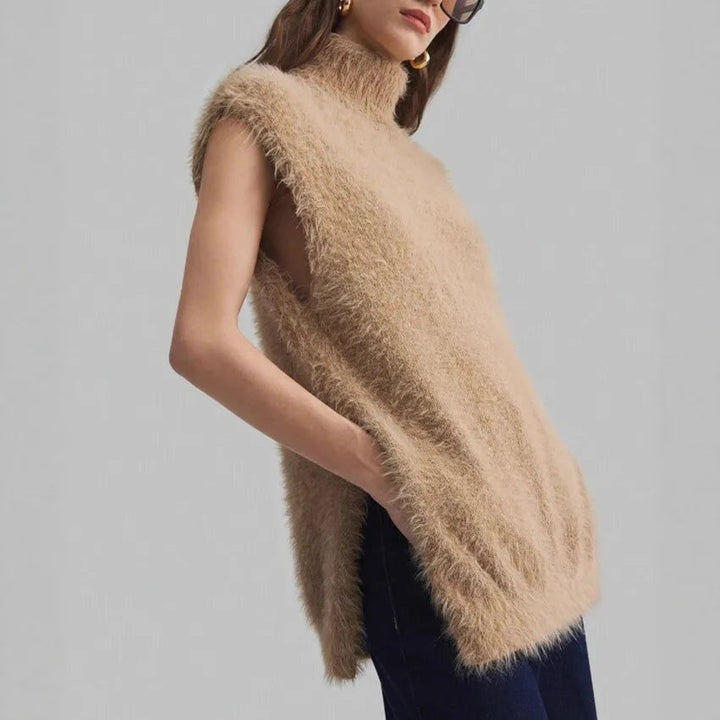 Eden | High Neck Sleeveless Turtleneck Vest for Women
