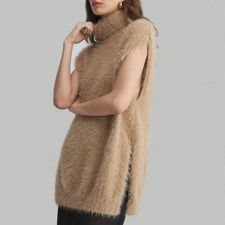 Eden | High Neck Sleeveless Turtleneck Vest for Women