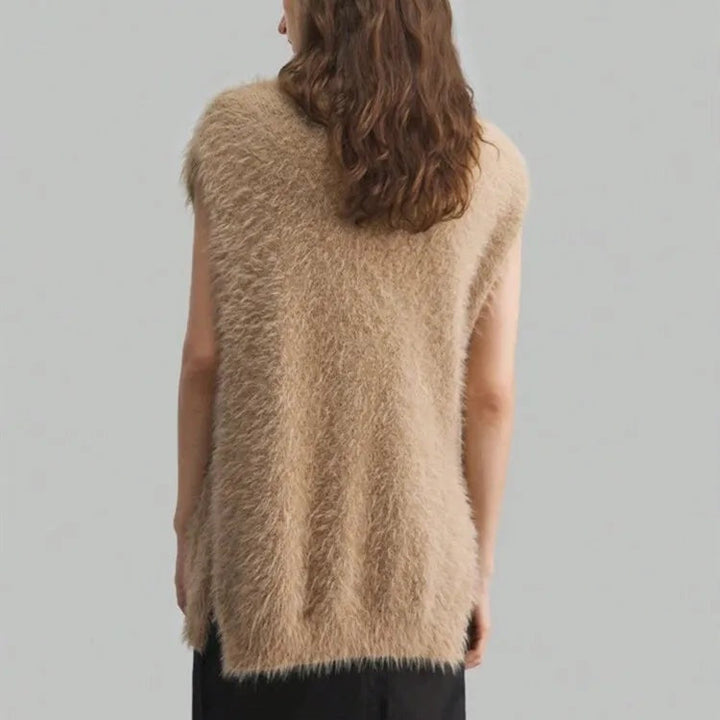 Eden | High Neck Sleeveless Turtleneck Vest for Women