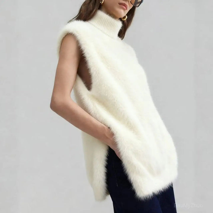 Eden | High Neck Sleeveless Turtleneck Vest for Women