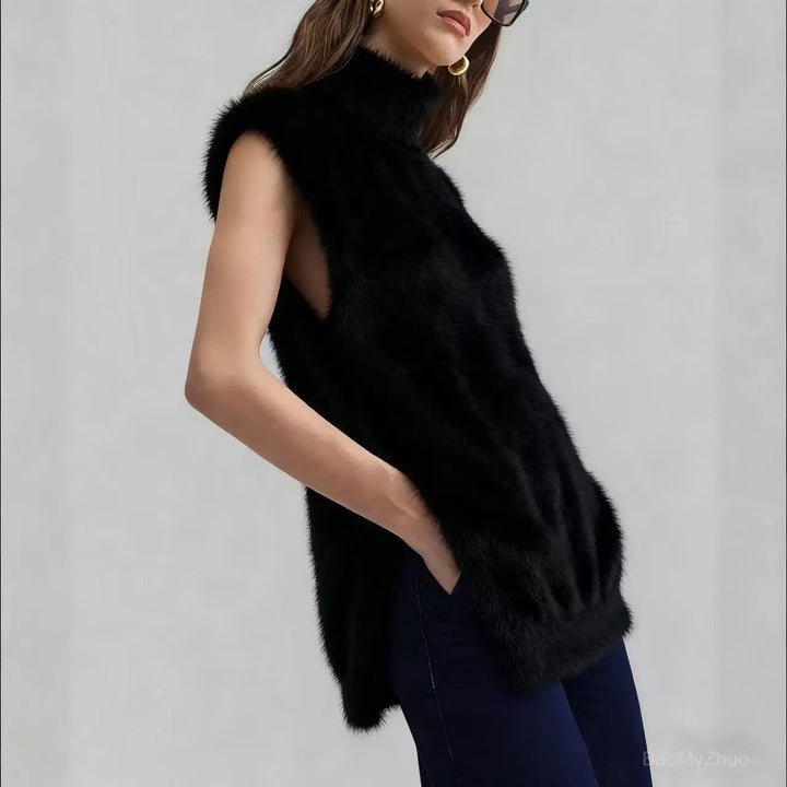 Eden | High Neck Sleeveless Turtleneck Vest for Women