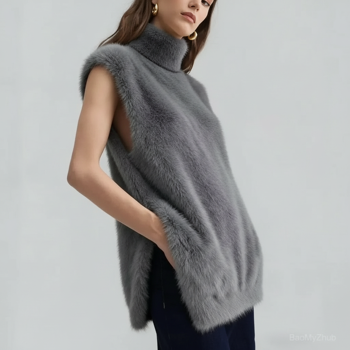 Eden | High Neck Sleeveless Turtleneck Vest for Women