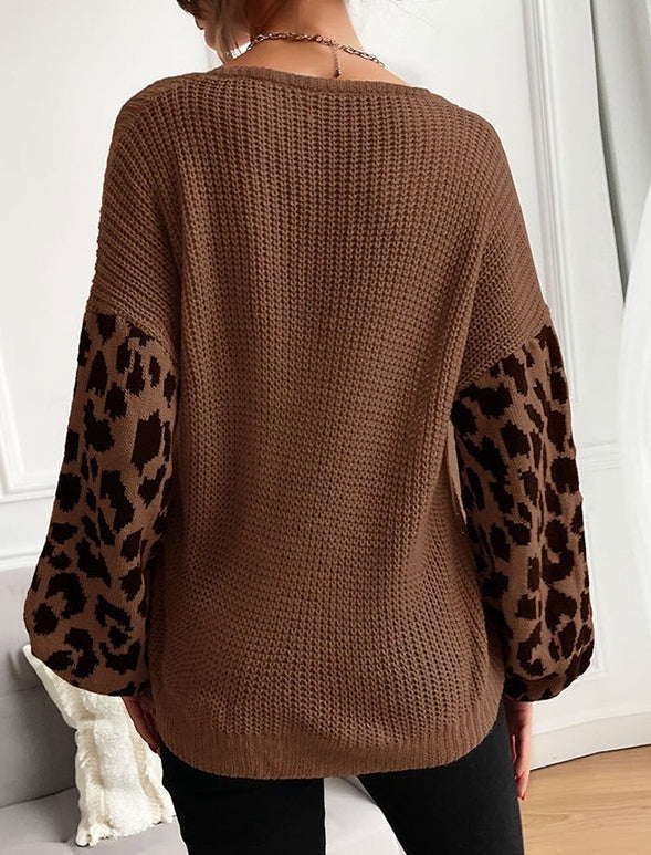 Ashley | Leopard Print Graphic Sweater for Women