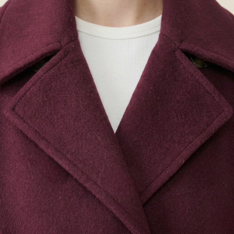 Gianna | Short Double-Breasted Wool Coat for Women