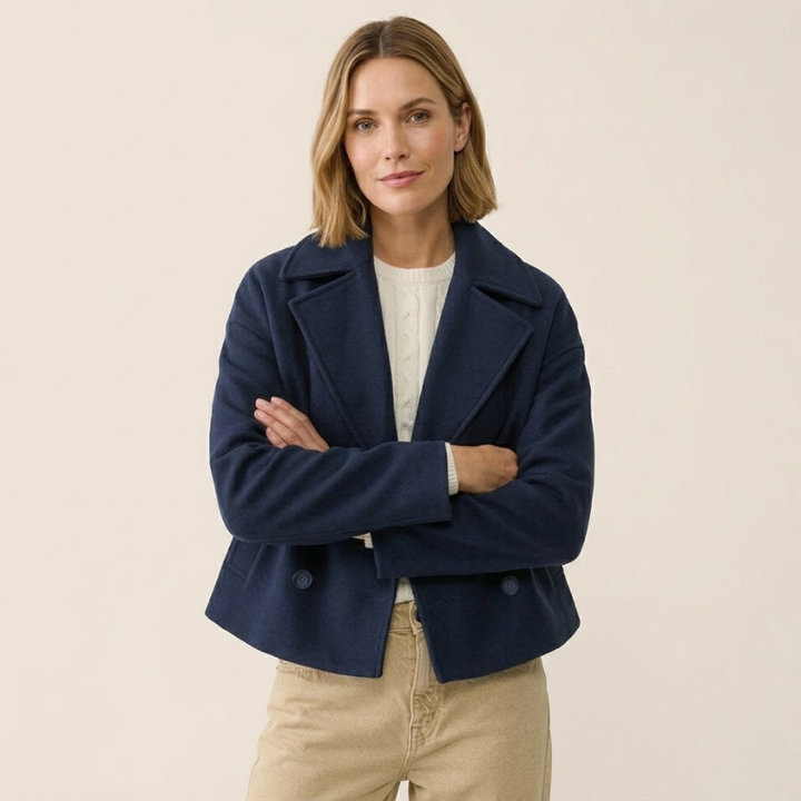 Gianna | Short Double-Breasted Wool Coat for Women