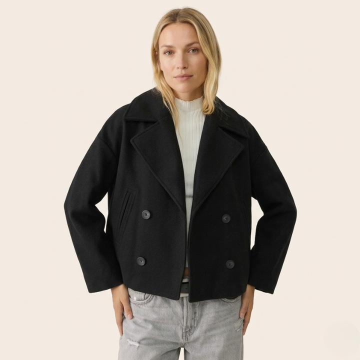 Gianna | Short Double-Breasted Wool Coat for Women