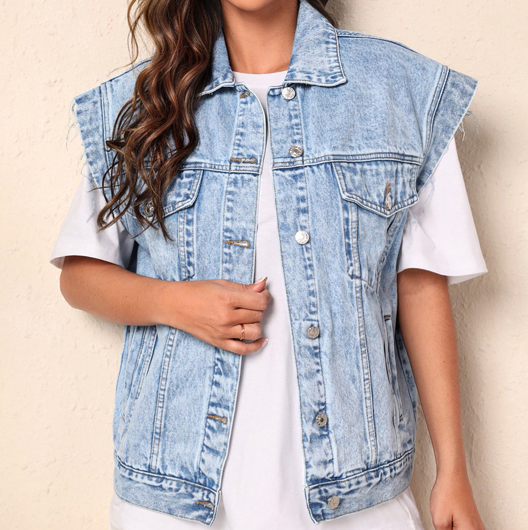 Louisa | Relaxed Denim Gilet for Women