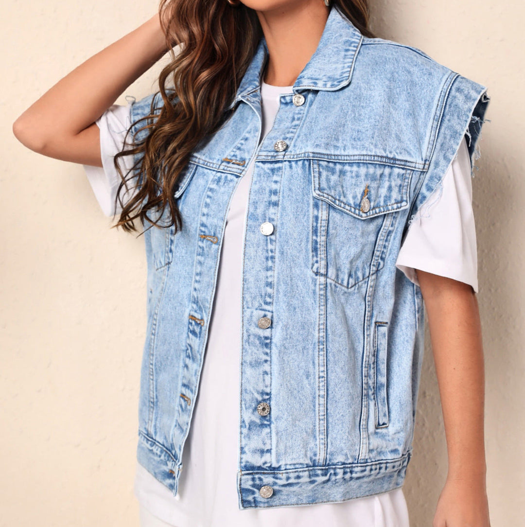 Louisa | Relaxed Denim Gilet for Women