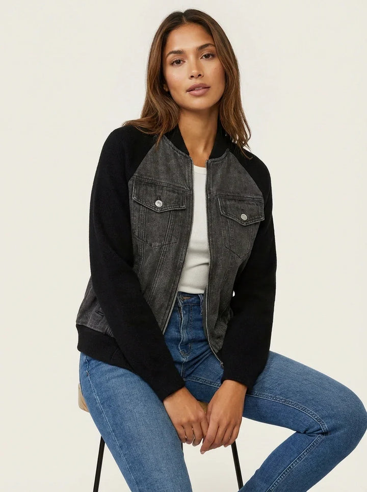 Regina | Zip-Up Denim Jean Jacket for Women