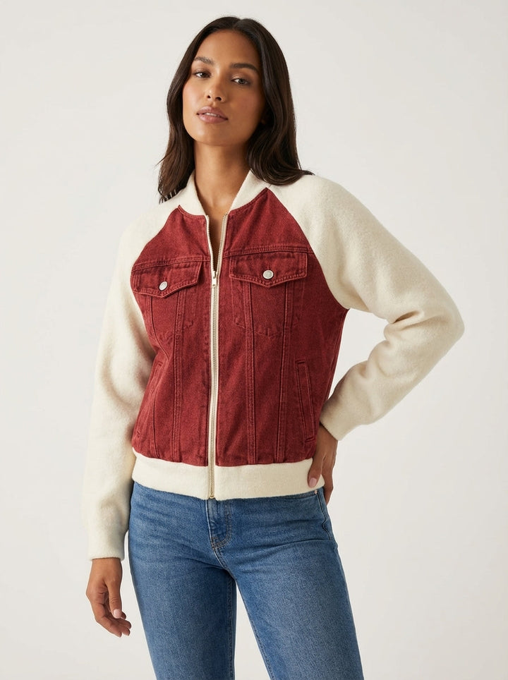 Regina | Zip-Up Denim Jean Jacket for Women