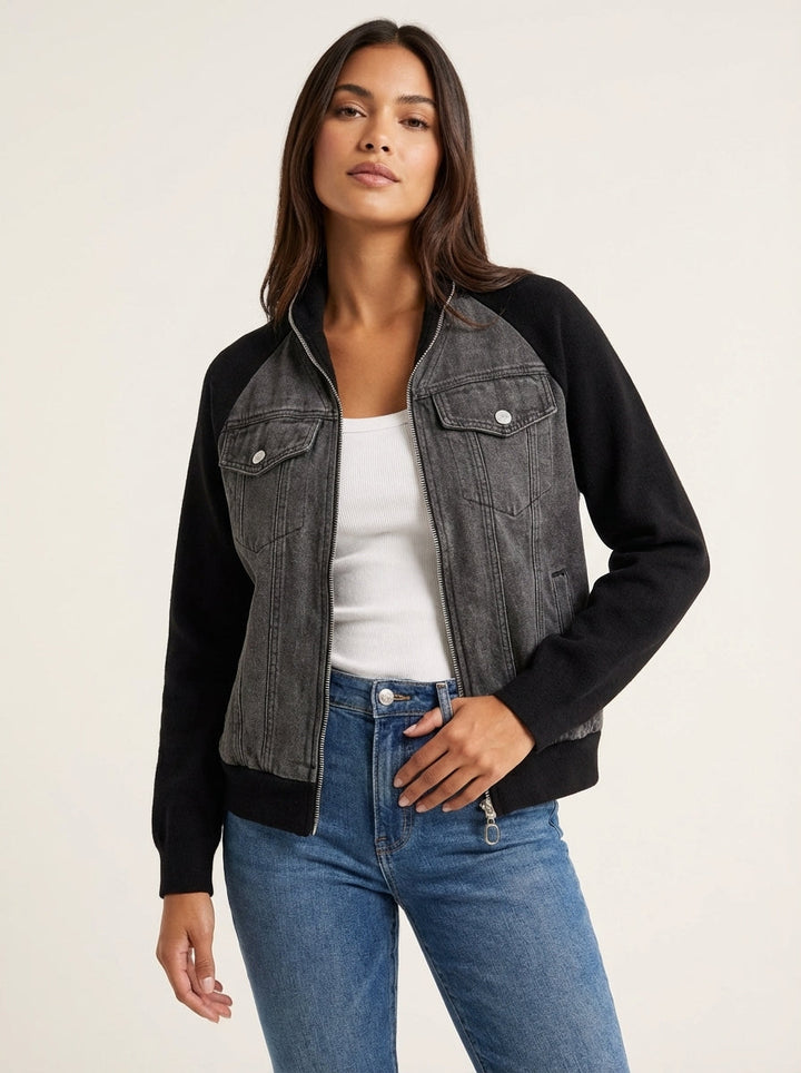 Regina | Zip-Up Denim Jean Jacket for Women