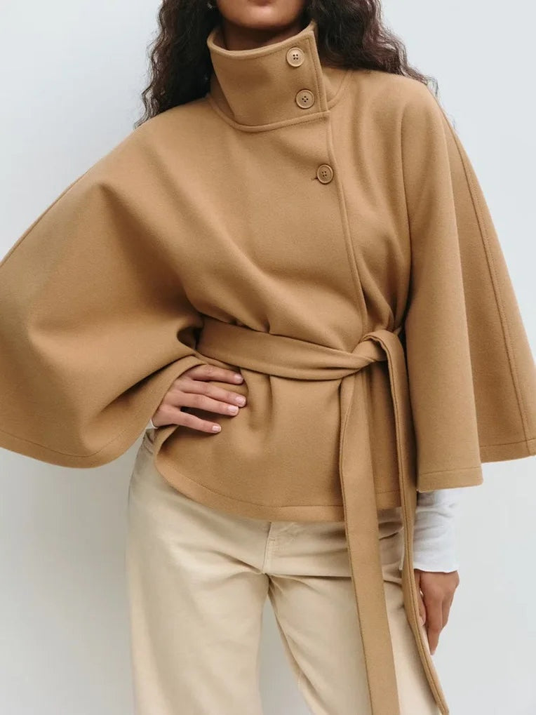 Annabelle | Belted Cape Coat for Women