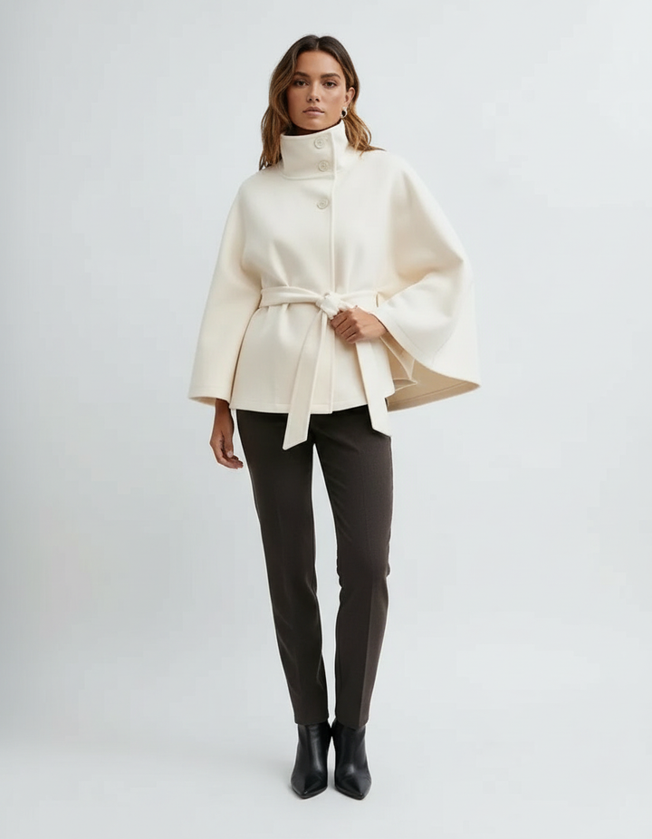 Annabelle | Belted Cape Coat for Women