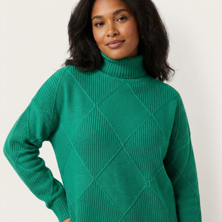 Juliet | Turtleneck Ribbed Sweater for Women