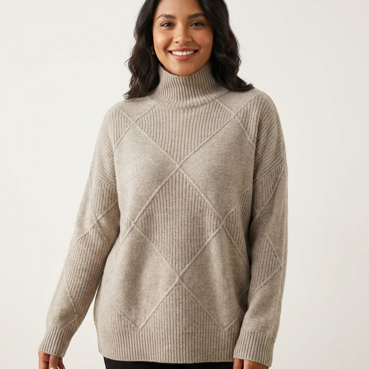 Juliet | Turtleneck Ribbed Sweater for Women