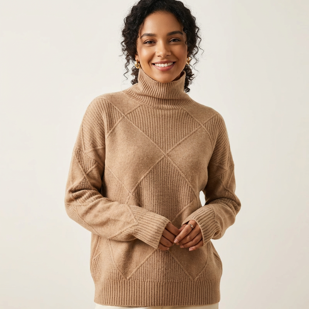 Juliet | Turtleneck Ribbed Sweater for Women