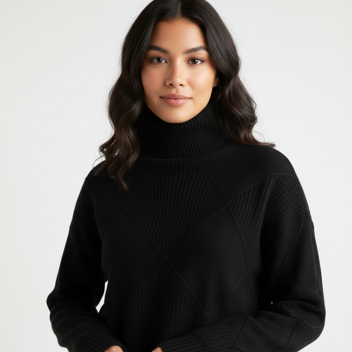 Juliet | Turtleneck Ribbed Sweater for Women