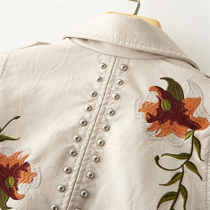 Talia | Sleek Leather Moto Jacket for Women