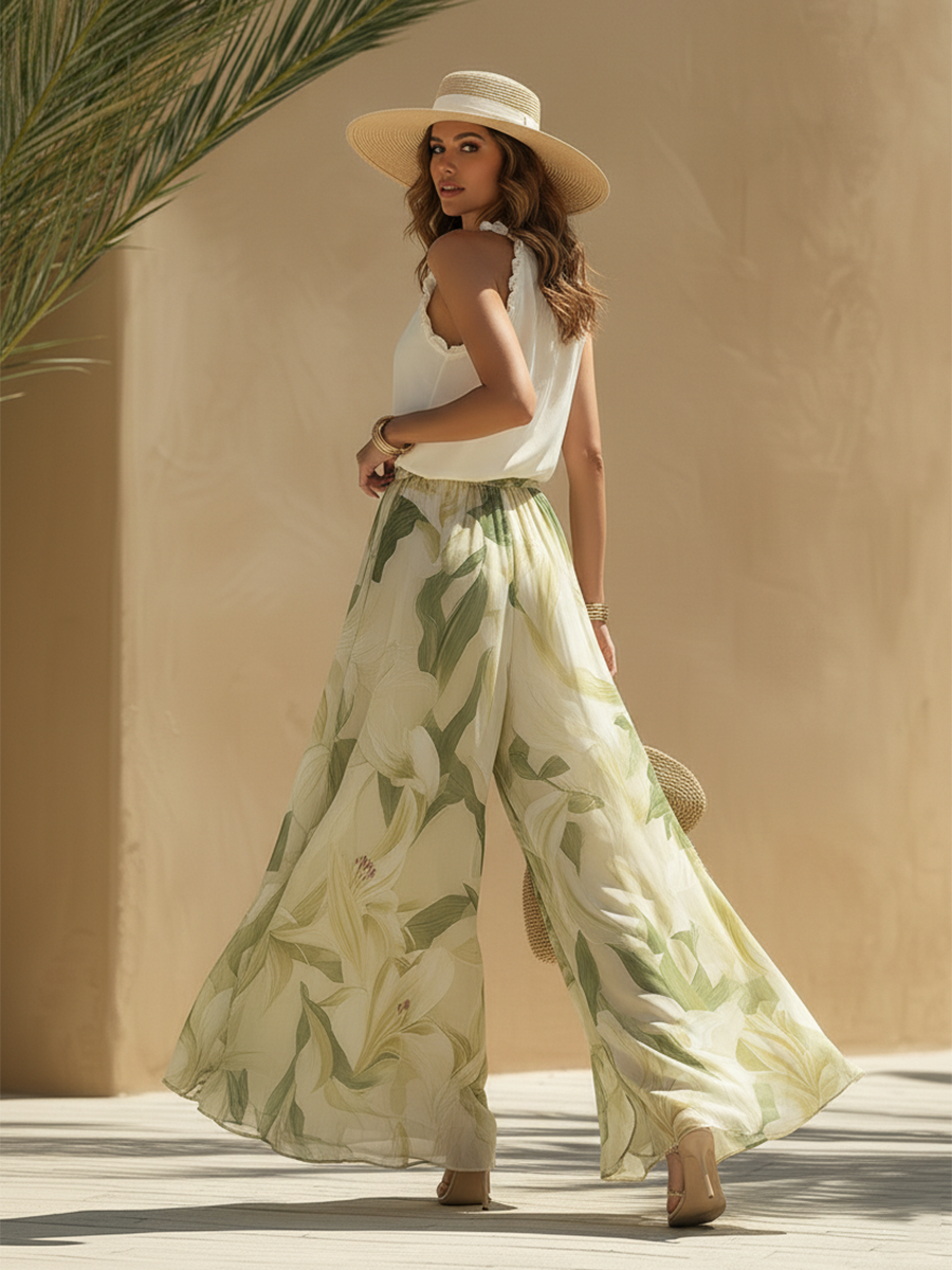 Lysandra Conjunto Fluido Elegante con Dress – White Dress