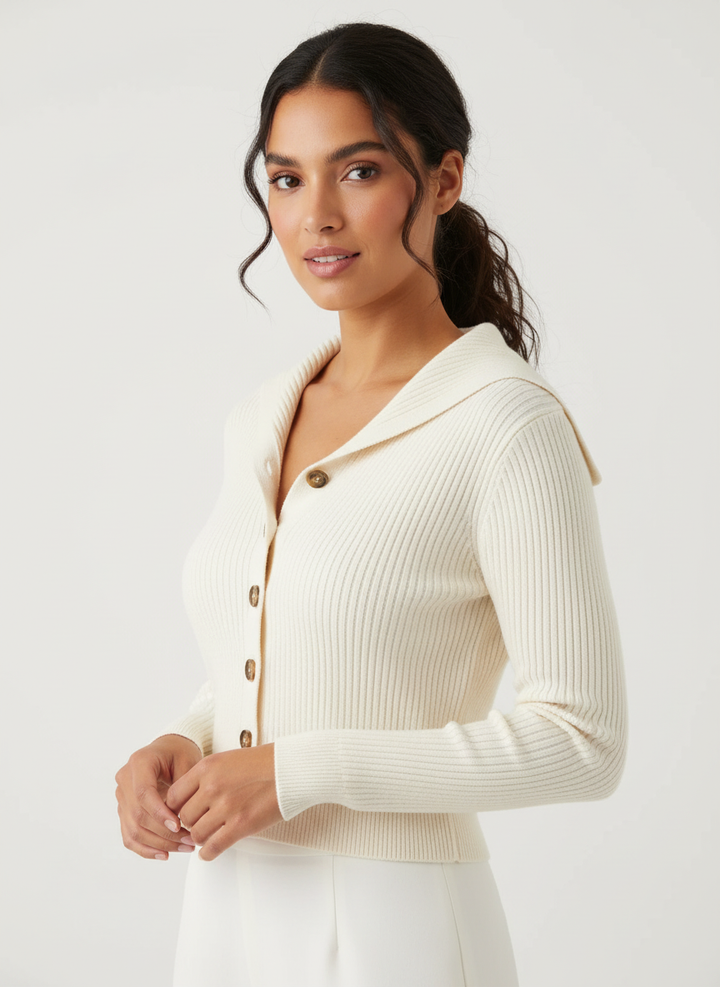 Adriana | Cropped Ribbed Cardigan for Women