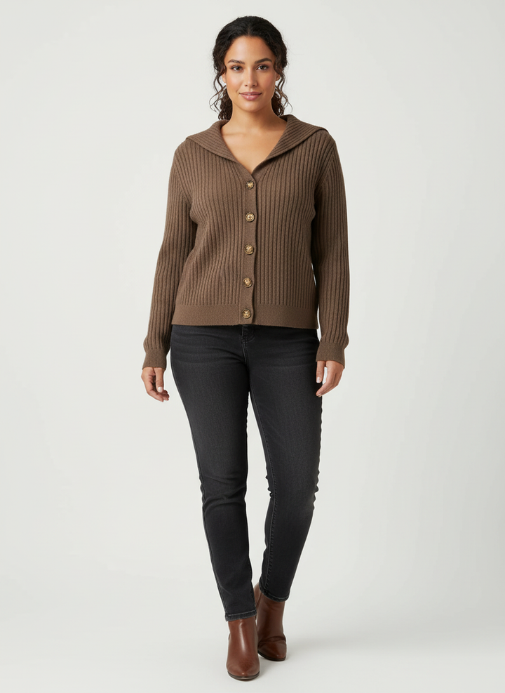 Adriana | Cropped Ribbed Cardigan for Women