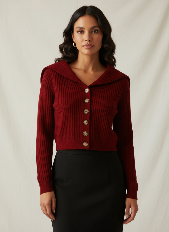 Adriana | Cropped Ribbed Cardigan for Women