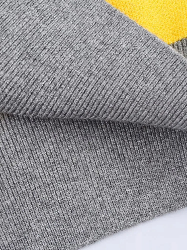 Yvonne | Striped V-Neck Knit Polo for Women