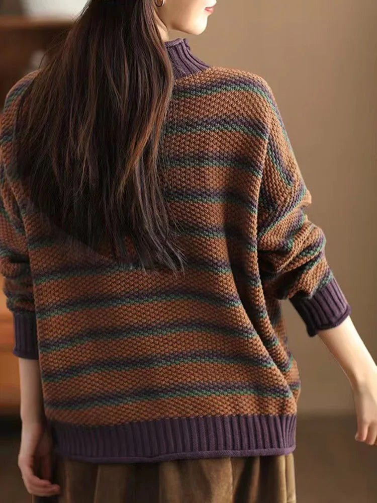Isabelle | Striped Ribbed Sweater for Women