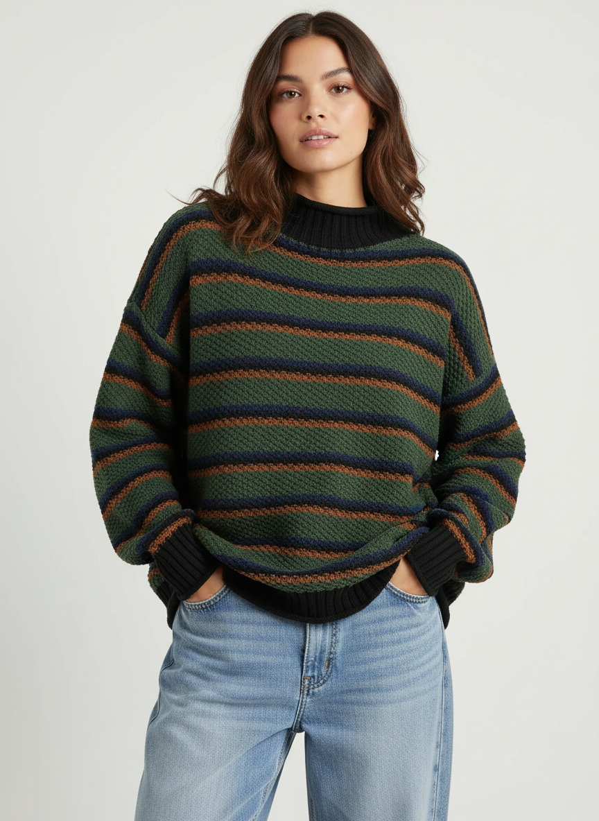 Isabelle | Striped Ribbed Sweater for Women