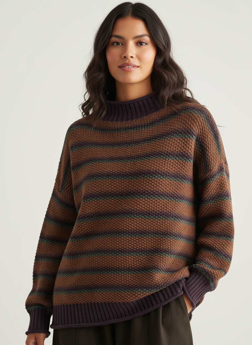 Isabelle | Striped Ribbed Sweater for Women