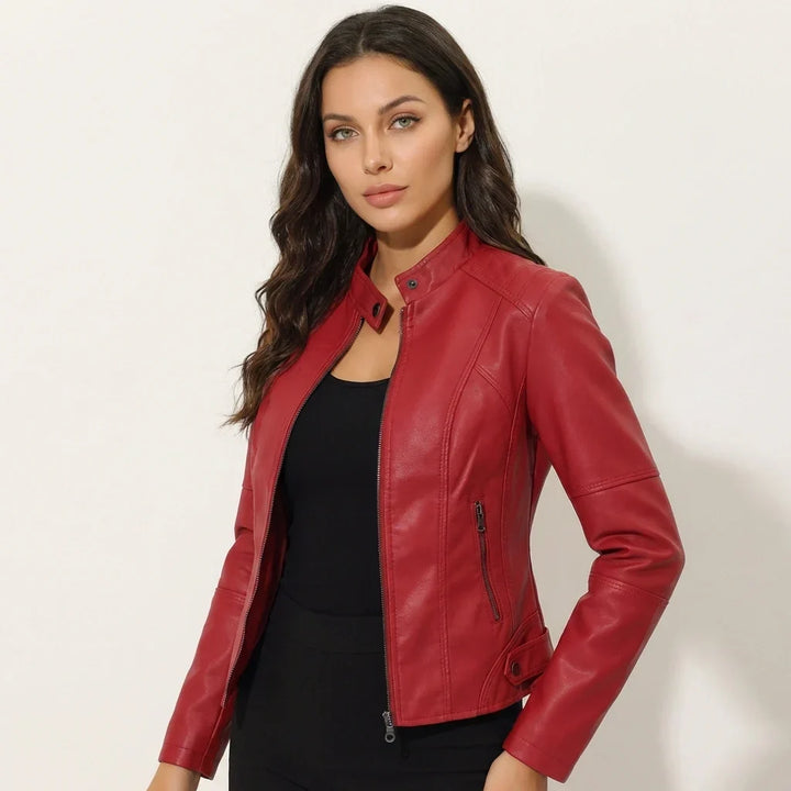 Carmen | Sleek Faux Leather Jacket for Women
