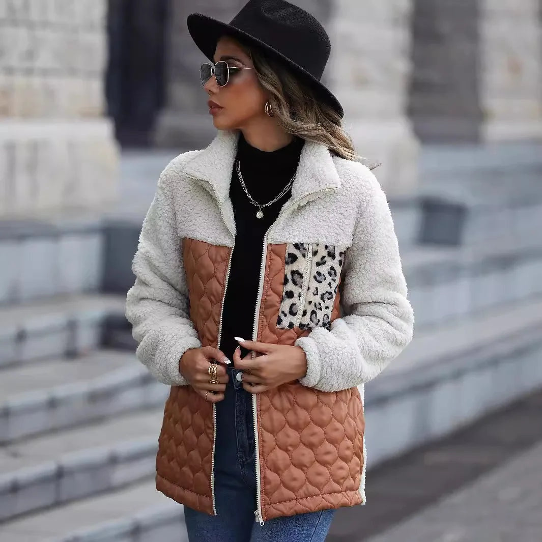 Alexis | Leopard Print Puffer Jacket for Women