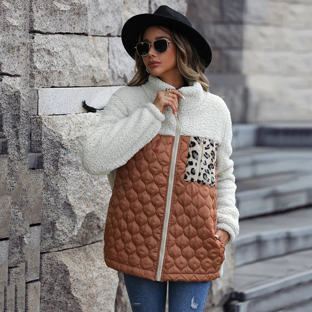 Alexis | Leopard Print Puffer Jacket for Women
