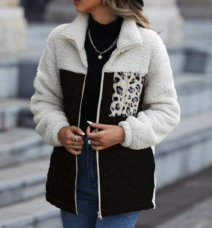 Alexis | Leopard Print Puffer Jacket for Women