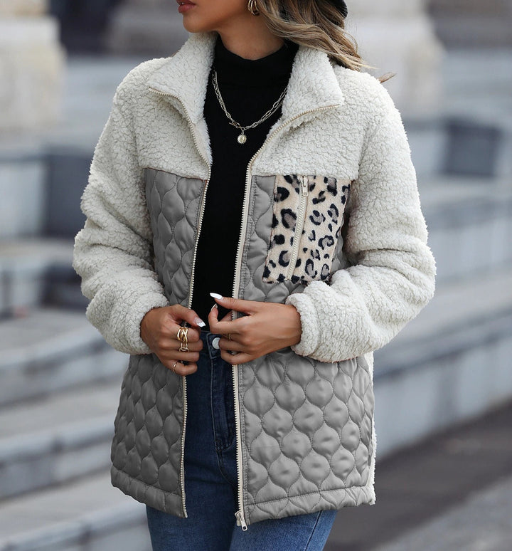 Alexis | Leopard Print Puffer Jacket for Women