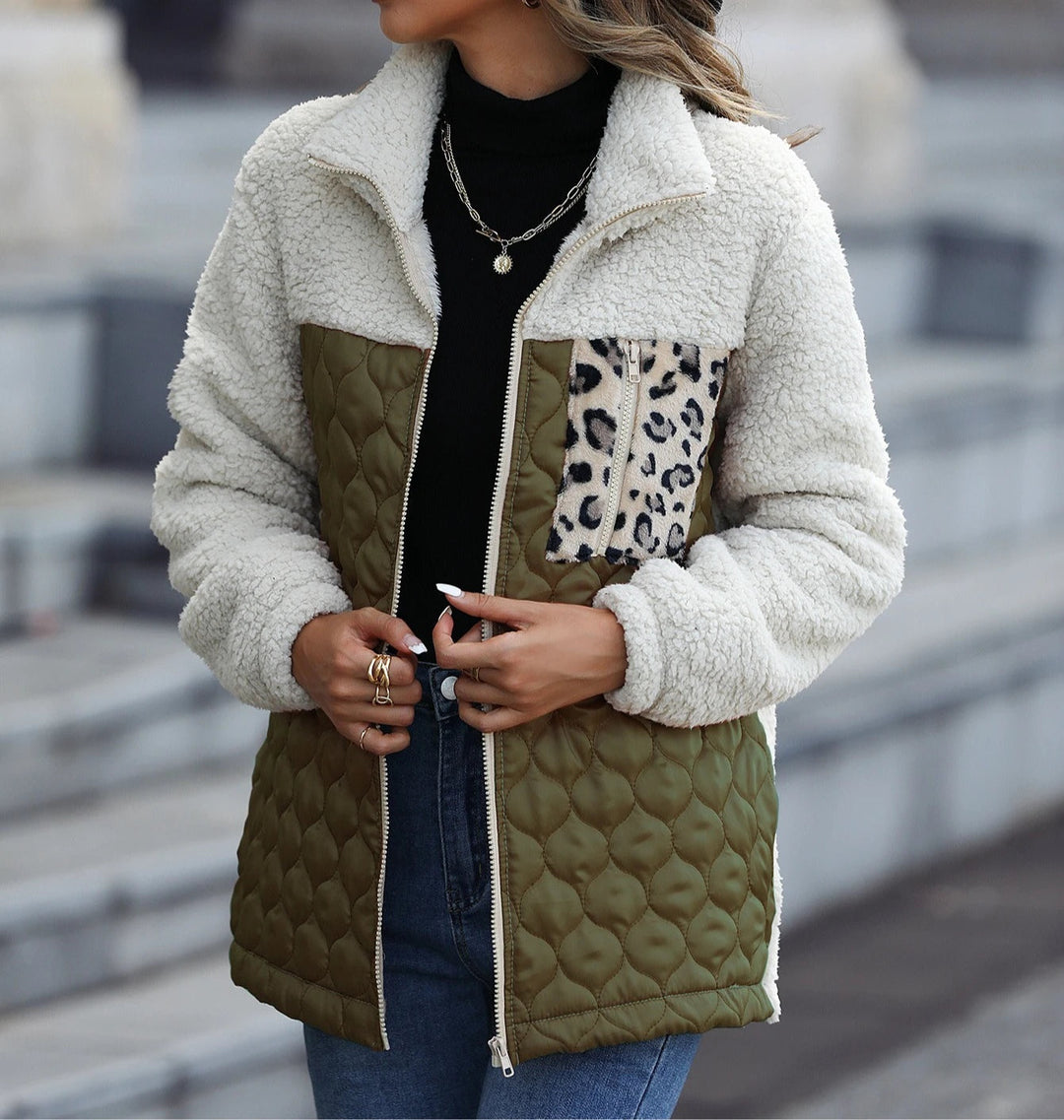 Alexis | Leopard Print Puffer Jacket for Women