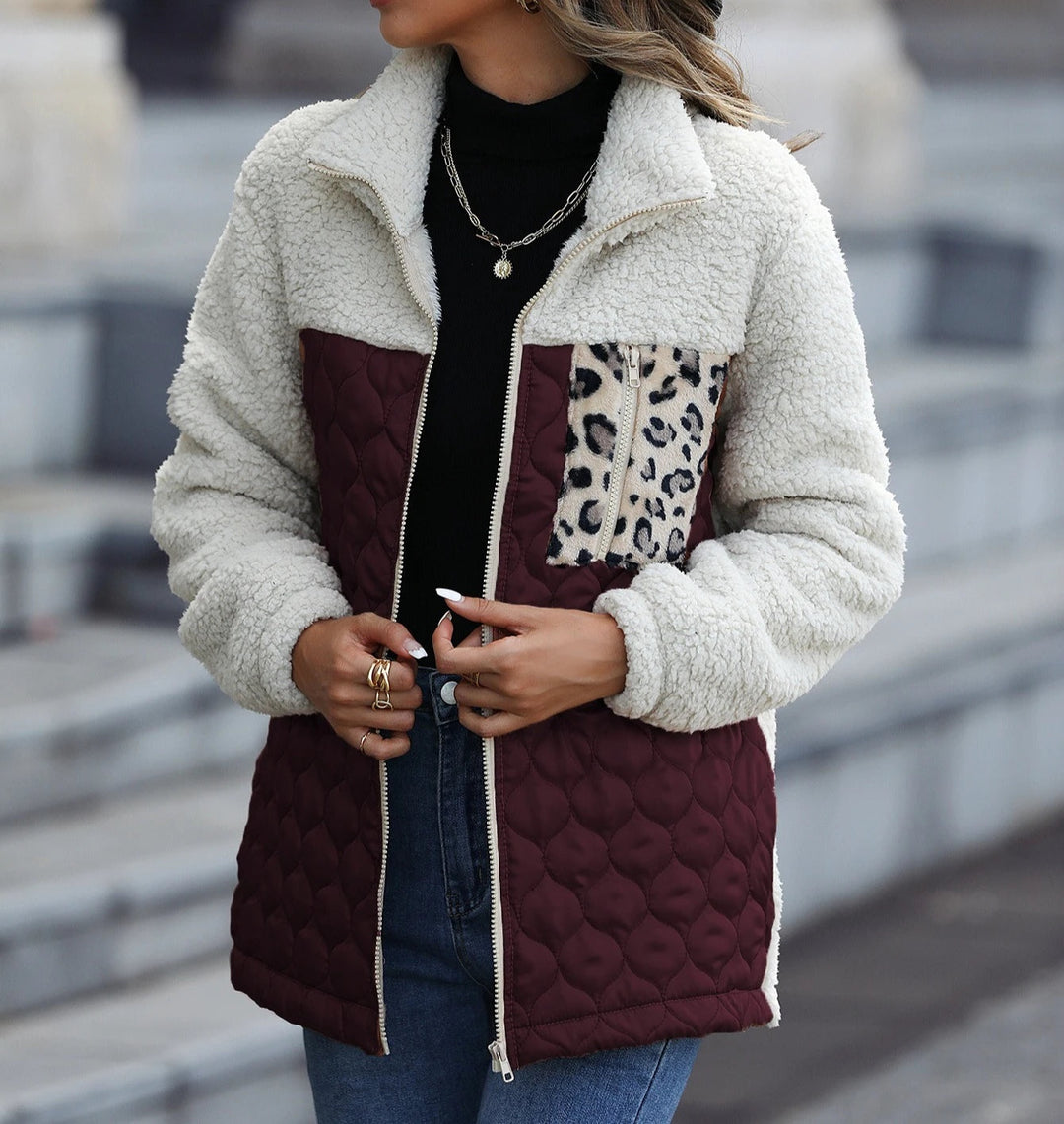 Alexis | Leopard Print Puffer Jacket for Women