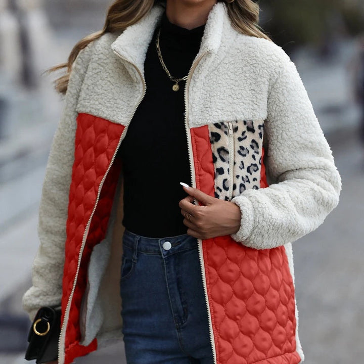 Alexis | Leopard Print Puffer Jacket for Women
