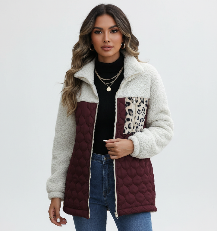 Alexis | Leopard Print Puffer Jacket for Women