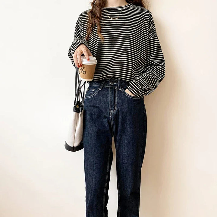 Christina | Striped Button-Up Shirt for Women